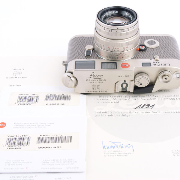 Leica M6 Platin 150 Jahre Optik 1891 Summicron 2/50mm 10483