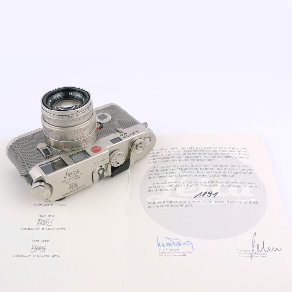Leica M6 Platin 150 Jahre Optik 1891 Summicron 2/50mm 10483