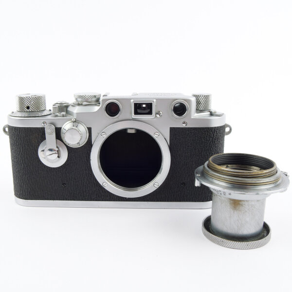 Leica IIIc mod. IIIF Selftimer Sharkskin w. Elmar 3.5/5cm NOTTESTED