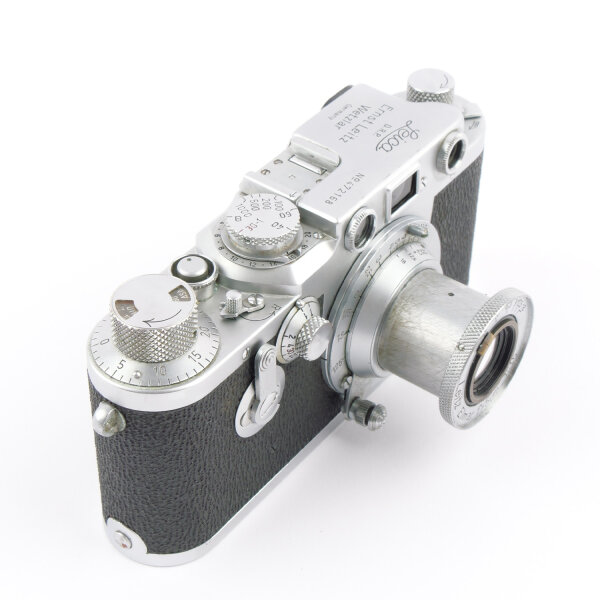 Leica IIIc mod. IIIF Selftimer Sharkskin w. Elmar 3.5/5cm NOTTESTED