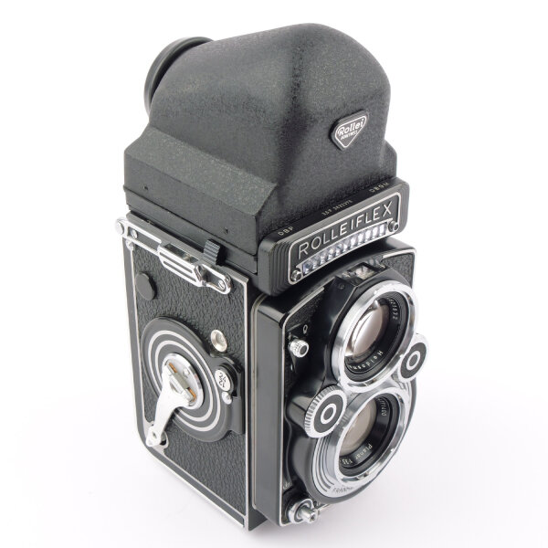 Rolleiflex 3.5F model 3 12/24 w. Planar 3.5/75 6-Element + Eye Level Prism Finder