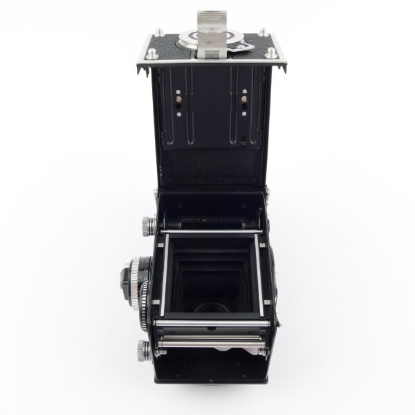 Rolleiflex 3.5F model 3 12/24 w. Planar 3.5/75 6-Element + Eye Level Prism Finder