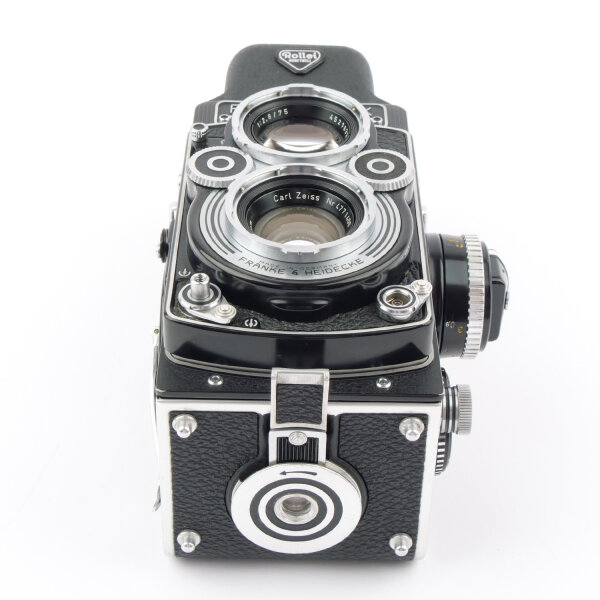 Rolleiflex 3.5F model 3 12/24 w. Planar 3.5/75 6-Element + Eye Level Prism Finder