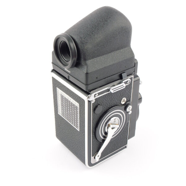 Rolleiflex 3.5F model 3 12/24 w. Planar 3.5/75 6-Element + Eye Level Prism Finder