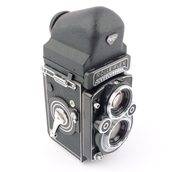 Rolleiflex 3.5F model 3 12/24 w. Planar 3.5/75 6-Element + Eye Level Prism Finder