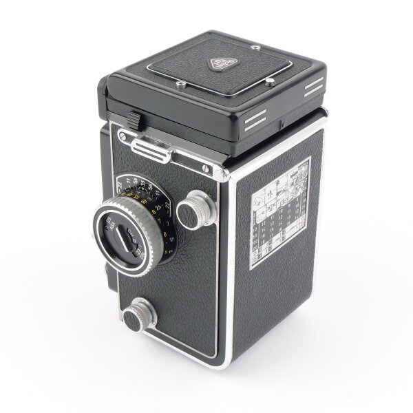 Rolleiflex T Tessar 3.5/75mm w. Hood near MINT