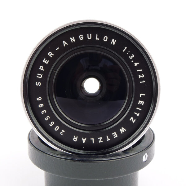 Leica Super-Angulon 3.4/21mm 11103 + 21mm Finder + 12501M Hood BOXED