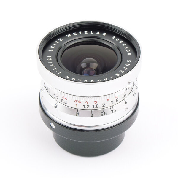 Leica Super-Angulon 3.4/21mm 11103 + 21mm Finder + 12501M Hood BOXED