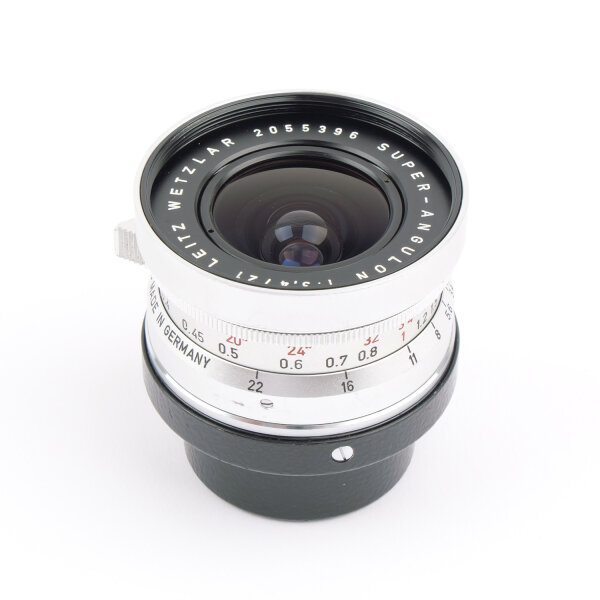 Leica Super-Angulon 3.4/21mm 11103 + 21mm Finder + 12501M Hood BOXED