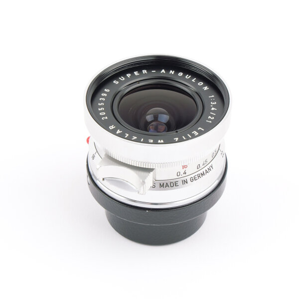 Leica Super-Angulon 3.4/21mm 11103 + 21mm Finder + 12501M Hood BOXED