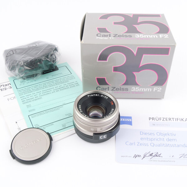 Zeiss Contax G Planar 2/35mm T* NEAR MINT OVP
