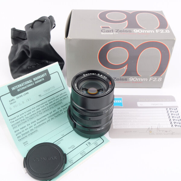 Zeiss Contax G Sonnar 2.8/90mm T* BLACK MINT OVP