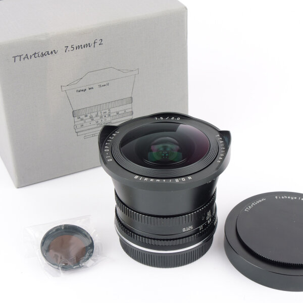 TTArtisans 2/7,5mm DJ-Optical FISHEYE LENS L-Mount Leica/Lumix MINT
