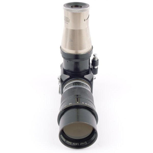 Leica Telyt 4.5/20cm M39 w. PLOOT Reflex Mirror Housing + LVFOO 5x Magnifier