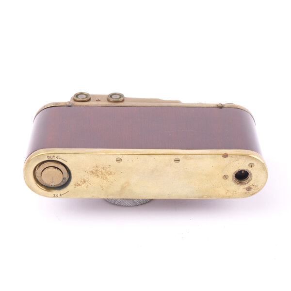 FED Zorki 1 Gold Wood w. Industar 3,5/50mm USSR Leica Copy NOTTESTED