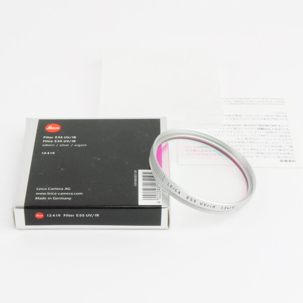 Leica Filter E 55 UV/IR silver 13419 NOS MINT