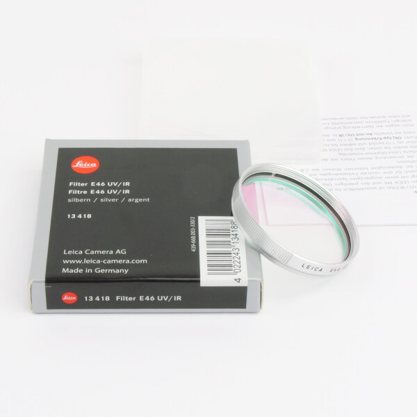 Leica Filter E46 UV/IR silver 13418 NOS MINT