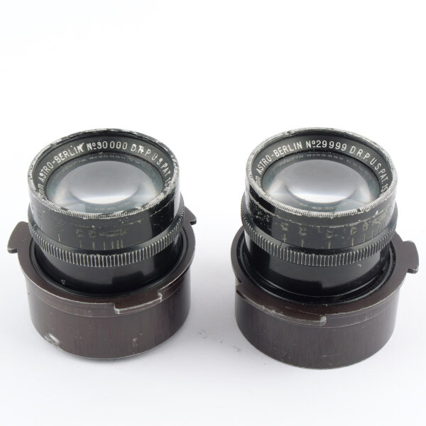 Astro Berlin Pan-Tachar 1.8/75mm Serial No. 29999 & 30000 RARE CONSECUTIVE PAIR