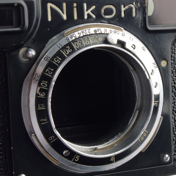 Nikon S2 Black Paint ``Black Dial``w. Nikkor S.C 1.4/5cm Black Chrome