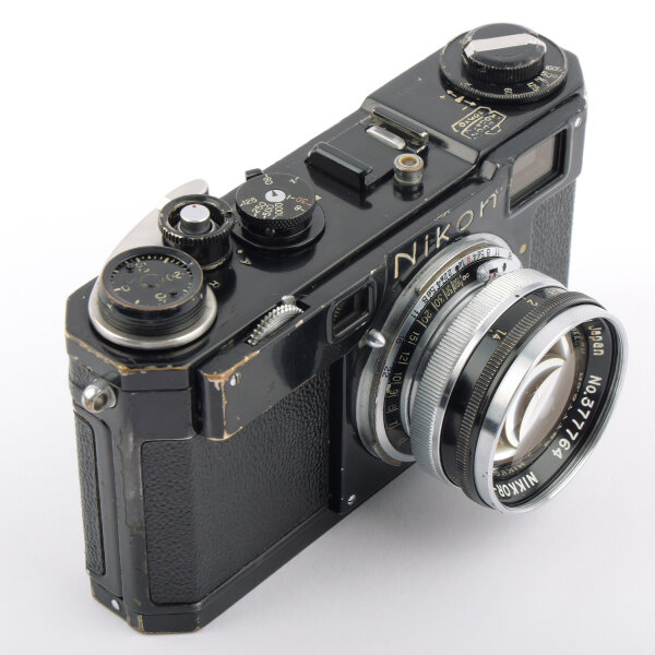Nikon S2 Black Paint ``Black Dial``w. Nikkor S.C 1.4/5cm Black Chrome