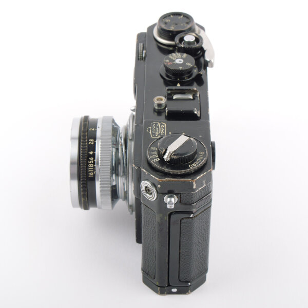 Nikon S2 Black Paint ``Black Dial``w. Nikkor S.C 1.4/5cm Black Chrome