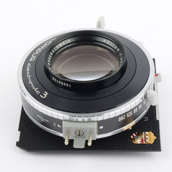 Voigtländer Heliar 4.5/210mm Linhof Plate Compur electronic 3 MINT