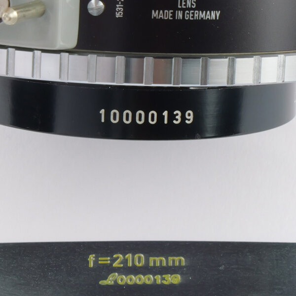 Voigtländer Heliar 4.5/210mm Linhof Plate Compur electronic 3 MINT
